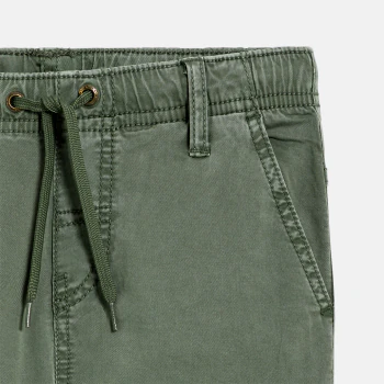 Pantalon jogger en toile kaki Garçon