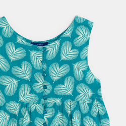 Girl's blue printed motif...