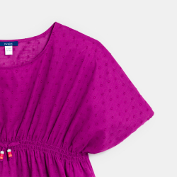 Girl's purple plain beach...