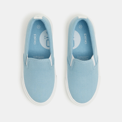 Boy's blue canvas slip-on...