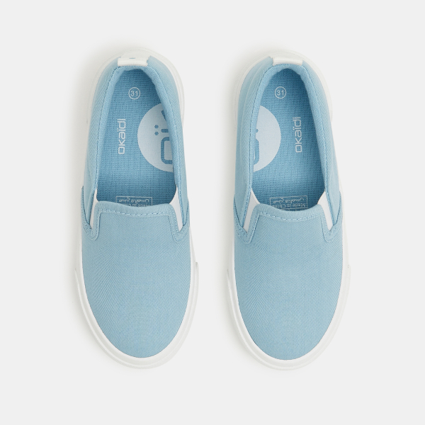 Baskets toile slip on bleu garçon Baskets toile slip on bleu garçon