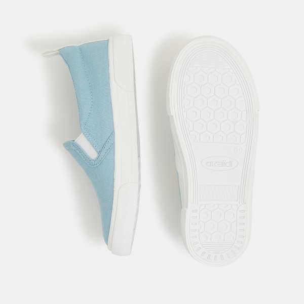 Baskets toile slip on bleu garçon Baskets toile slip on bleu garçon