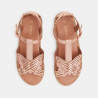 Girl's pink sparkly leather butterfly sandals Girl's pink sparkly leather butterfly sandals