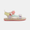 Sandale à scratch tissu multicolore fille Sandale à scratch tissu multicolore fille