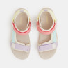 Sandale à scratch tissu multicolore fille Sandale à scratch tissu multicolore fille