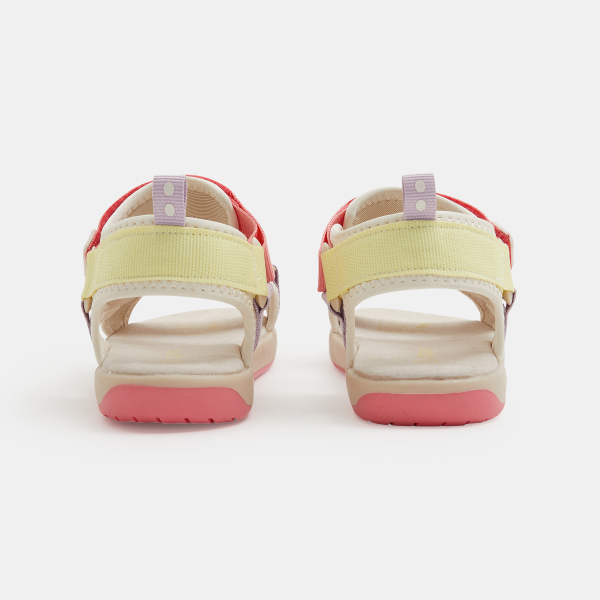 Sandale à scratch tissu multicolore fille Sandale à scratch tissu multicolore fille