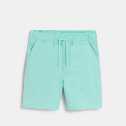 Boy's blue cotton Bermuda shorts