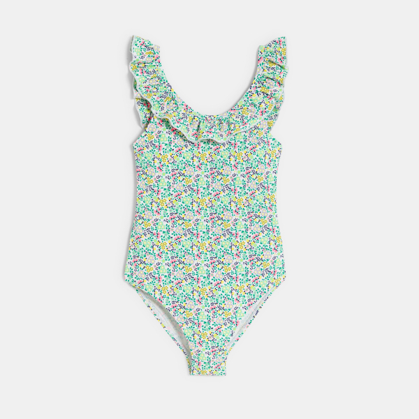Maillot de bain 1 pièce imprimé vert Fille Maillot de bain 1 pièce imprimé vert Fille