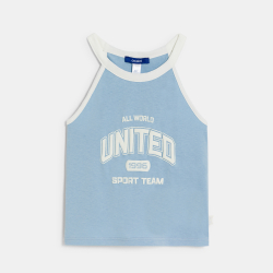 Girl's sky blue sports team...