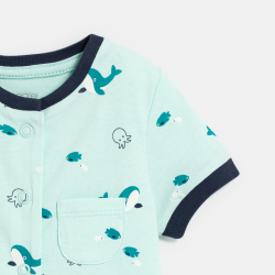 Baby boy's blue fish romper...