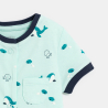 Combi courte poissons bleu bébé garçon Combi courte poissons bleu bébé garçon