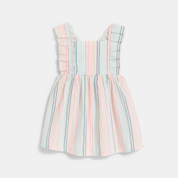 Robe à bretelles rayée...