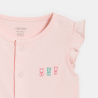 Combi courte volantée rose bébé fille (lot de 2) Combi courte volantée rose bébé fille (lot de 2)