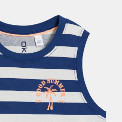 Boy's navy blue striped...