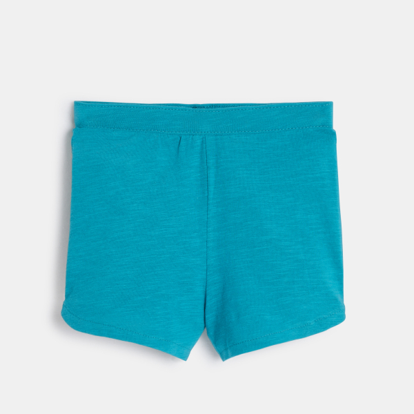 Blouse fleurie et short bleu bébé fille Blouse fleurie et short bleu bébé fille