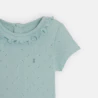 Body coton vert bébé fille (lot de 2)