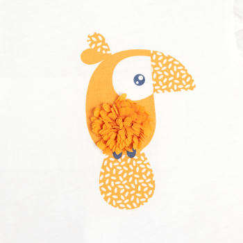 Baby girl's short yellow bird pyjamas
