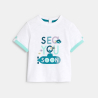 Baby boy's white slogan T-shirt Baby boy's white slogan T-shirt