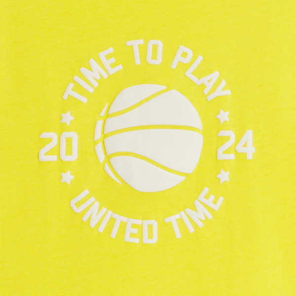 Débardeur sportswear motif placé jaune Garçon
