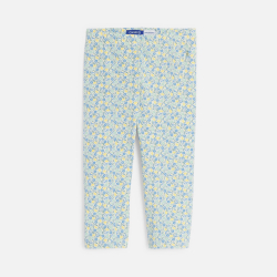 Girl's green floral print cycling shorts