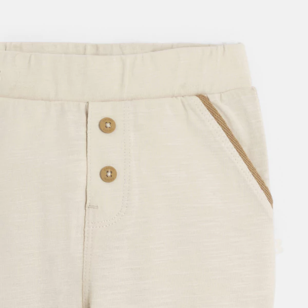 Pantalon jersey léger beige bébé garçon