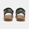 Sandales cuir à lanières vert kaki garçon Sandales cuir à lanières vert kaki garçon