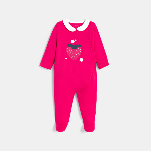 Dors-bien interlock fraise rose bébé fille Dors-bien interlock fraise rose bébé fille