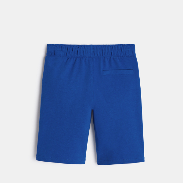 Boy's blue fleece Bermuda shorts Boy's blue fleece Bermuda shorts