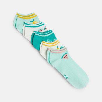 Patterned fruity trainer socks (set of 5)