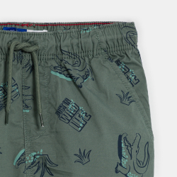 Boy's khaki printed shorts