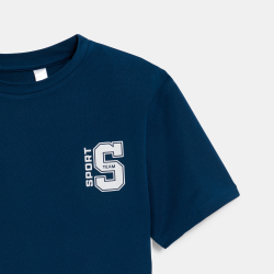 T-shirt sport team bleu...