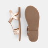 Sandales tressées cuir rose fille Sandales tressées cuir rose fille