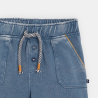Short coton fantaisie denim bleu bébé fille Short coton fantaisie denim bleu bébé fille