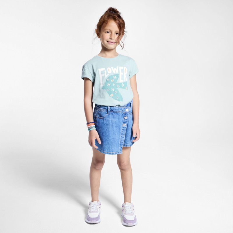 Mini jupe-short en jean bleue fille Mini jupe-short en jean bleue fille
