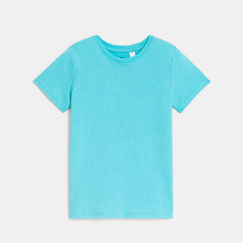 T-shirt basique manches courtes bleu garçon T-shirt basique manches courtes bleu garçon