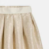 Jupe patineuse jacquard brodé doré Fille