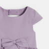 Robe chic détail nœud mauve Fille Robe chic détail nœud mauve Fille