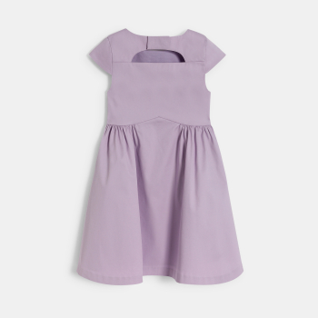 Girl's elegant mauve dress with bow detail