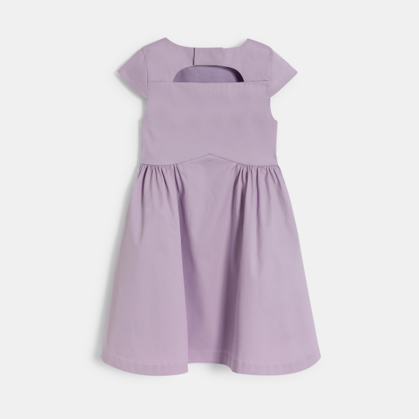 Robe chic détail nœud mauve Fille Robe chic détail nœud mauve Fille
