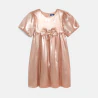 Robe en crêpe irisé à manches ballon rose Fille