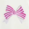 T-shirt manches courtes motif nœud blanc Fille T-shirt manches courtes motif nœud blanc Fille