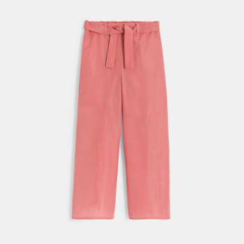 Pantalon large ceinturé Fille