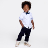 Baby boyu2019s white cotton roll-up sleeve shirt Baby boyu2019s white cotton roll-up sleeve shirt