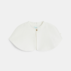 Cape maille fantaisie blanc bébé fille