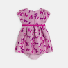 Robe chic nœuds mauve bébé fille Robe chic nœuds mauve bébé fille