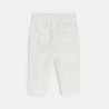 Pantalon fluide taille haute blanc bébé fille Pantalon fluide taille haute blanc bébé fille