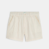 Short lin et coton blanc bébé garçon Short lin et coton blanc bébé garçon
