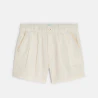 Short lin et coton blanc bébé garçon