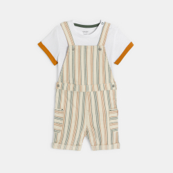 Baby boy's brown striped...