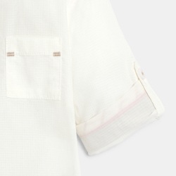 Baby boy's white textured...